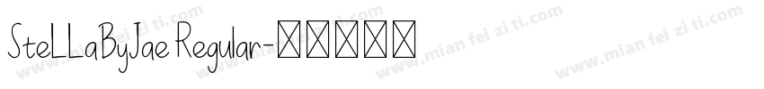 SteLLaByJae Regular字体转换